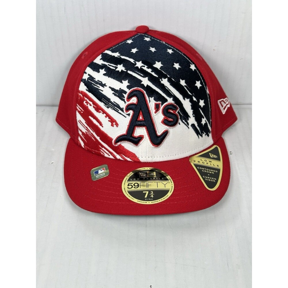 Size 7 3/4 New Era Oakland Athletics 4th of July Low Profile 59FIFTY Hat Cap
